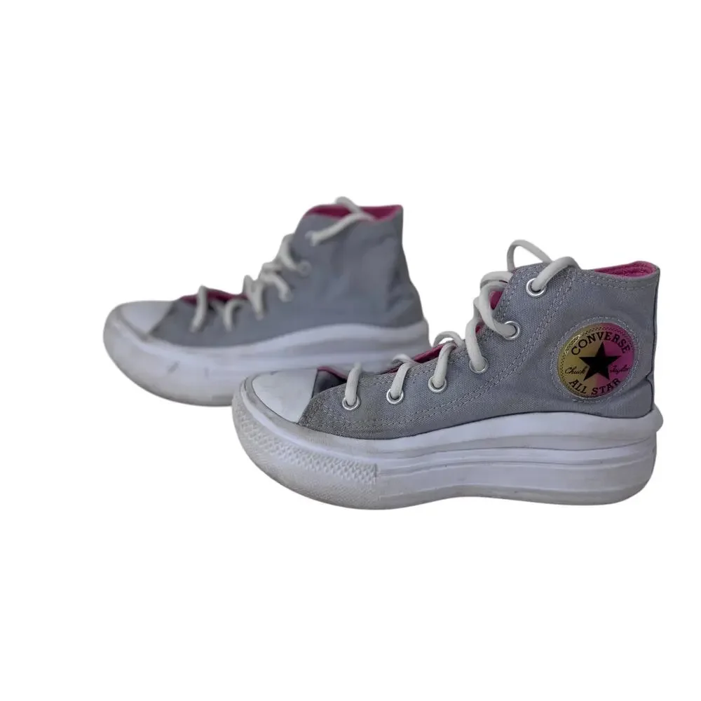 Converse Chuck Taylor All Star Move Platform Sneaker Youth 1 Gray White A02495C‎